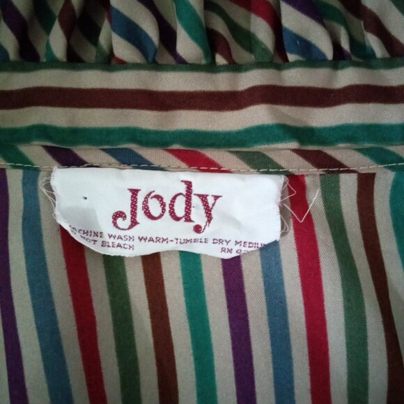 JODY High Collar Long Sleeve Striped Blouse - Picture 4 of 4